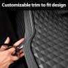 imageCAR PASS Heavy Duty Rubber Car Mats Deep Dish AllWeather Floor Mat for Car Full Set Durable AntiSlip 3D Rhombus Waterproof Trim to Fit Liner Universal Fit AutomotiveSedanSUVTruck 3 Piece BlackGray With Cargo Liners