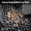 imageCAR PASS Heavy Duty Rubber Car Mats Deep Dish AllWeather Floor Mat for Car Full Set Durable AntiSlip 3D Rhombus Waterproof Trim to Fit Liner Universal Fit AutomotiveSedanSUVTruck 3 Piece BlackBlack