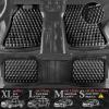 imageCAR PASS Heavy Duty Rubber Car Mats Deep Dish AllWeather Floor Mat for Car Full Set Durable AntiSlip 3D Rhombus Waterproof Trim to Fit Liner Universal Fit AutomotiveSedanSUVTruck 3 Piece BlackBlack