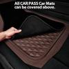 imageCAR PASS Heavy Duty Rubber Car Mats Deep Dish AllWeather Floor Mat for Car Full Set Durable AntiSlip 3D Rhombus Waterproof Trim to Fit Liner Universal Fit AutomotiveSedanSUVTruck 3 Piece BlackBrown