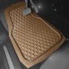 imageCAR PASS Heavy Duty Rubber Car Mats Deep Dish AllWeather Floor Mat for Car Full Set Durable AntiSlip 3D Rhombus Waterproof Trim to Fit Liner Universal Fit AutomotiveSedanSUVTruck 3 Piece BlackBeige With Cargo Liners