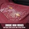 imageCAR PASS Heavy Duty Rubber Car Mats DeepDish Odorless Car Floor Mats All Weather Universal TrimtoFit for SUVs Trucks Sedans Waterproof AntiSlip 3 Pieces V12 BlackBurgundy