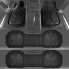 imageCAR PASS Heavy Duty Rubber Car Mats DeepDish Odorless Car Floor Mats All Weather Universal TrimtoFit for SUVs Trucks Sedans Waterproof AntiSlip 3 Pieces V12 BlackBlack Three Row