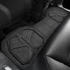 imageCAR PASS Heavy Duty Rubber Car Mats DeepDish Odorless Car Floor Mats All Weather Universal TrimtoFit for SUVs Trucks Sedans Waterproof AntiSlip 3 Pieces V12 BlackRear Only Black