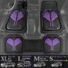 imageCAR PASS Heavy Duty Rubber Car Mats DeepDish Odorless Car Floor Mats All Weather Universal TrimtoFit for SUVs Trucks Sedans Waterproof AntiSlip 3 Pieces V12 BlackBlack and Purple