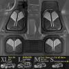 imageCAR PASS Heavy Duty Rubber Car Mats DeepDish Odorless Car Floor Mats All Weather Universal TrimtoFit for SUVs Trucks Sedans Waterproof AntiSlip 3 Pieces V12 BlackBlack and Metallic Gray