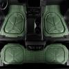imageCAR PASS Heavy Duty Rubber Car Mats DeepDish Odorless Car Floor Mats All Weather Universal TrimtoFit for SUVs Trucks Sedans Waterproof AntiSlip 3 Pieces V12 BlackOlive Green
