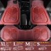 imageCAR PASS Heavy Duty Rubber Car Mats DeepDish Odorless Car Floor Mats All Weather Universal TrimtoFit for SUVs Trucks Sedans Waterproof AntiSlip 3 Pieces V12 BlackPink Transprent
