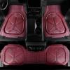 imageCAR PASS Heavy Duty Rubber Car Mats DeepDish Odorless Car Floor Mats All Weather Universal TrimtoFit for SUVs Trucks Sedans Waterproof AntiSlip 3 Pieces V12 BlackBurgundy