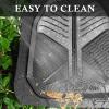 imageCAR PASS Heavy Duty Rubber Car Mats DeepDish Odorless Car Floor Mats All Weather Universal TrimtoFit for SUVs Trucks Sedans Waterproof AntiSlip 3 Pieces V12 BlackBlack and White Glitter