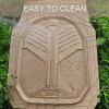 imageCAR PASS Heavy Duty Rubber Car Mats DeepDish Odorless Car Floor Mats All Weather Universal TrimtoFit for SUVs Trucks Sedans Waterproof AntiSlip 3 Pieces V12 BlackBeige