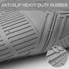 imageCAR PASS Heavy Duty Rubber Car Mats DeepDish Odorless Car Floor Mats All Weather Universal TrimtoFit for SUVs Trucks Sedans Waterproof AntiSlip 3 Pieces V12 BlackGray