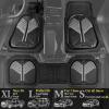 imageCAR PASS Heavy Duty Rubber Car Mats DeepDish Odorless Car Floor Mats All Weather Universal TrimtoFit for SUVs Trucks Sedans Waterproof AntiSlip 3 Pieces V12 BlackBlack and Gray