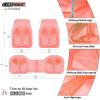 imageCAR PASS Heavy Duty Rubber Car Mats DeepDish Odorless Car Floor Mats All Weather Universal TrimtoFit for SUVs Trucks Sedans Waterproof AntiSlip 3 Pieces V12 BlackPink Transprent