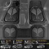 imageCAR PASS Heavy Duty Rubber Car Mats DeepDish Odorless Car Floor Mats All Weather Universal TrimtoFit for SUVs Trucks Sedans Waterproof AntiSlip 3 Pieces V12 BlackBlack and Charcoal