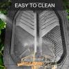 imageCAR PASS Heavy Duty Rubber Car Mats DeepDish Odorless Car Floor Mats All Weather Universal TrimtoFit for SUVs Trucks Sedans Waterproof AntiSlip 3 Pieces V12 BlackBlack and Gray