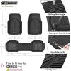 imageCAR PASS Heavy Duty Rubber Car Mats DeepDish Odorless Car Floor Mats All Weather Universal TrimtoFit for SUVs Trucks Sedans Waterproof AntiSlip 3 Pieces V12 BlackBlack