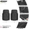 imageCAR PASS Heavy Duty Rubber Car Mats DeepDish Odorless Car Floor Mats All Weather Universal TrimtoFit for SUVs Trucks Sedans Waterproof AntiSlip 3 Pieces V12 BlackFront Only Black