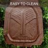 imageCAR PASS Heavy Duty Rubber Car Mats DeepDish Odorless Car Floor Mats All Weather Universal TrimtoFit for SUVs Trucks Sedans Waterproof AntiSlip 3 Pieces V12 BlackBrown