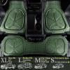 imageCAR PASS Heavy Duty Rubber Car Mats DeepDish Odorless Car Floor Mats All Weather Universal TrimtoFit for SUVs Trucks Sedans Waterproof AntiSlip 3 Pieces V12 BlackOlive Green