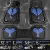 imageCAR PASS Heavy Duty Rubber Car Mats DeepDish Odorless Car Floor Mats All Weather Universal TrimtoFit for SUVs Trucks Sedans Waterproof AntiSlip 3 Pieces V12 BlackBlack and Blue