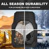 imageCAR PASS Heavy Duty Rubber Car Mats DeepDish Odorless Car Floor Mats All Weather Universal TrimtoFit for SUVs Trucks Sedans Waterproof AntiSlip 3 Pieces V12 BlackBlack and Metallic Gray