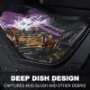 imageCAR PASS Heavy Duty Rubber Car Mats DeepDish Odorless Car Floor Mats All Weather Universal TrimtoFit for SUVs Trucks Sedans Waterproof AntiSlip 3 Pieces V12 BlackBlack and Purple