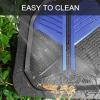 imageCAR PASS Heavy Duty Rubber Car Mats DeepDish Odorless Car Floor Mats All Weather Universal TrimtoFit for SUVs Trucks Sedans Waterproof AntiSlip 3 Pieces V12 BlackBlack and Blue