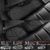 imageCAR PASS Heavy Duty Rubber Car Mats DeepDish Odorless Car Floor Mats All Weather Universal TrimtoFit for SUVs Trucks Sedans Waterproof AntiSlip 3 Pieces V12 BlackRear Only Black