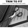 imageCAR PASS Heavy Duty Rubber Car Mats DeepDish Odorless Car Floor Mats All Weather Universal TrimtoFit for SUVs Trucks Sedans Waterproof AntiSlip 3 Pieces V12 BlackBlack and Metallic Gray