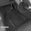 imageCAR PASS Heavy Duty Rubber Car Mats Metallic Aluminum Film All Weather Floor Mats Waterproof Universal Trim to Fit Automotive SUV Sedan Van 4 Piece Anodized Deep Dish TwoTone Sporty Black Red ChromeAll Black