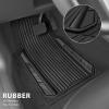 imageCAR PASS Heavy Duty Rubber Car Mats Metallic Aluminum Film All Weather Floor Mats Waterproof Universal Trim to Fit Automotive SUV Sedan Van 4 Piece Anodized Deep Dish TwoTone Sporty Black Red ChromeBlack Carbon Fiber