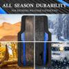 imageCAR PASS Heavy Duty Rubber Car Mats Metallic Aluminum Film All Weather Floor Mats Waterproof Universal Trim to Fit Automotive SUV Sedan Van 4 Piece Anodized Deep Dish TwoTone Sporty Black Red ChromeBlack and Blue