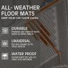 imageCAR PASS Heavy Duty Rubber Floor Mats 4Piece Pink Car Mats Full Set  Universal Waterproof Floor Mats for Car SUV Truck Durable All Weather Floor Mats AutomotiveCar Mats for WomenGirlyAll PinkAnthracite Gray