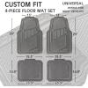 imageCAR PASS Heavy Duty Rubber Floor Mats 4Piece Pink Car Mats Full Set  Universal Waterproof Floor Mats for Car SUV Truck Durable All Weather Floor Mats AutomotiveCar Mats for WomenGirlyAll PinkAnthracite Gray