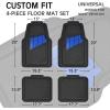 imageCAR PASS Heavy Duty Rubber Floor Mats 4Piece Pink Car Mats Full Set  Universal Waterproof Floor Mats for Car SUV Truck Durable All Weather Floor Mats AutomotiveCar Mats for WomenGirlyAll PinkBlue