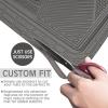 imageCAR PASS Heavy Duty Rubber Floor Mats 4Piece Pink Car Mats Full Set  Universal Waterproof Floor Mats for Car SUV Truck Durable All Weather Floor Mats AutomotiveCar Mats for WomenGirlyAll PinkAnthracite Gray