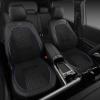 imageCAR PASS Leather Car Seat Covers Gel Wetsuit PU Front Seats Covers Waterproof EVA 2pcs All Weather Neoprene Universal Fit Pickup SUV Truck Sedan Automotive Armrest Airbag Compatible Rhombic BlackBlue Strips