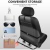 imageCAR PASS Leather Car Seat Covers Gel Wetsuit PU Front Seats Covers Waterproof EVA 2pcs All Weather Neoprene Universal Fit Pickup SUV Truck Sedan Automotive Armrest Airbag Compatible Rhombic BlackBlue Strips