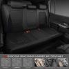 imageCAR PASS Leather Car Seat Covers Gel Wetsuit PU Front Seats Covers Waterproof EVA 2pcs All Weather Neoprene Universal Fit Pickup SUV Truck Sedan Automotive Armrest Airbag Compatible Rhombic BlackBlue Strips