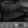 imageCAR PASS Leather Car Seat Covers Gel Wetsuit PU Front Seats Covers Waterproof EVA 2pcs All Weather Neoprene Universal Fit Pickup SUV Truck Sedan Automotive Armrest Airbag Compatible Rhombic BlackRed Strips