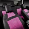 imageCAR PASS Leather Car Seat Covers ampamp Car Floor MatsUniversal Fit for SUV Sedan TruckMesh w 5m SpongeAirbag Compatible Automotive Interior Covers Full Sets Combo Set Black Charcoal GrayPink and Black