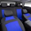 imageCAR PASS Leather Car Seat Covers ampamp Car Floor MatsUniversal Fit for SUV Sedan TruckMesh w 5m SpongeAirbag Compatible Automotive Interior Covers Full Sets Combo Set Black Charcoal GrayBlack and Blue