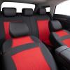 imageCAR PASS Leather Car Seat Covers ampamp Car Floor MatsUniversal Fit for SUV Sedan TruckMesh w 5m SpongeAirbag Compatible Automotive Interior Covers Full Sets Combo Set Black Charcoal GrayBlack and Red