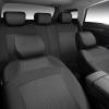 imageCAR PASS Leather Car Seat Covers ampamp Car Floor MatsUniversal Fit for SUV Sedan TruckMesh w 5m SpongeAirbag Compatible Automotive Interior Covers Full Sets Combo Set Black Charcoal GrayBlack and Gray