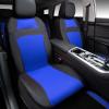 imageCAR PASS Leather Car Seat Covers ampamp Car Floor MatsUniversal Fit for SUV Sedan TruckMesh w 5m SpongeAirbag Compatible Automotive Interior Covers Full Sets Combo Set Black Charcoal GrayBlack and Blue