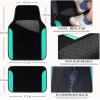 imageCAR PASS Leather Car Seat Covers ampamp Car Floor MatsUniversal Fit for SUV Sedan TruckMesh w 5m SpongeAirbag Compatible Automotive Interior Covers Full Sets Combo Set Black Charcoal GrayMint and Black