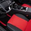 imageCAR PASS Leather Car Seat Covers ampamp Car Floor MatsUniversal Fit for SUV Sedan TruckMesh w 5m SpongeAirbag Compatible Automotive Interior Covers Full Sets Combo Set Black Charcoal GrayBlack and Red