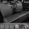 imageCAR PASS Leather Car Seat Covers ampamp Car Floor MatsUniversal Fit for SUV Sedan TruckMesh w 5m SpongeAirbag Compatible Automotive Interior Covers Full Sets Combo Set Black Charcoal GrayAll Gray