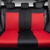 imageCAR PASS Leather Car Seat Covers ampamp Car Floor MatsUniversal Fit for SUV Sedan TruckMesh w 5m SpongeAirbag Compatible Automotive Interior Covers Full Sets Combo Set Black Charcoal GrayBlack and Red